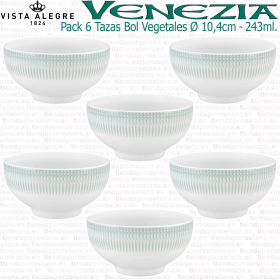 Set 6 Tazas Bol Vegetales Porcelana Vista Alegre VENEZIA