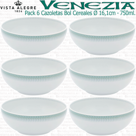 Pack 6 Boles Cazoletas Cereales Vista Alegre VENEZIA