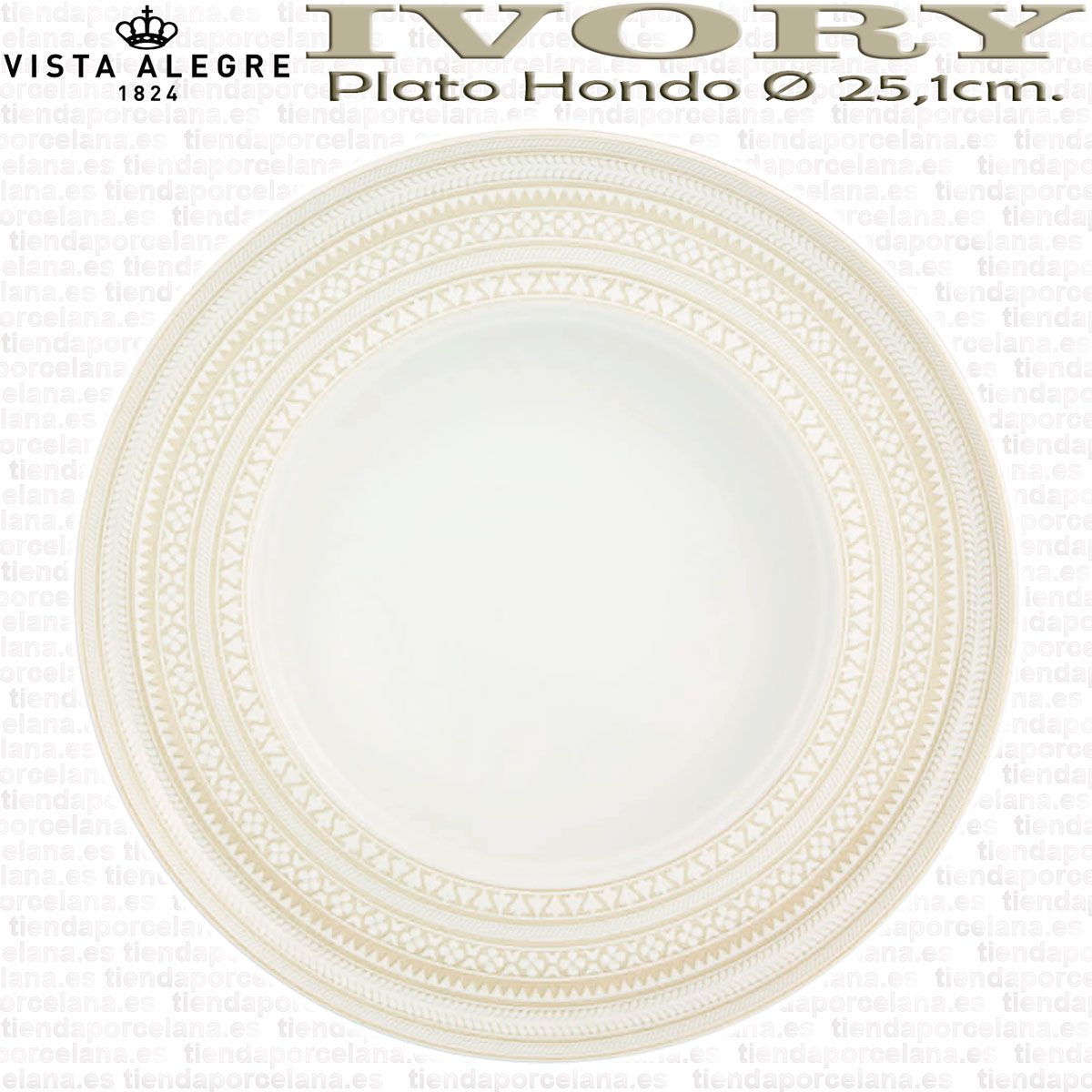 IVORY Plato Hondo Vista Alegre MEJOR PRECIO GARANTIZADO