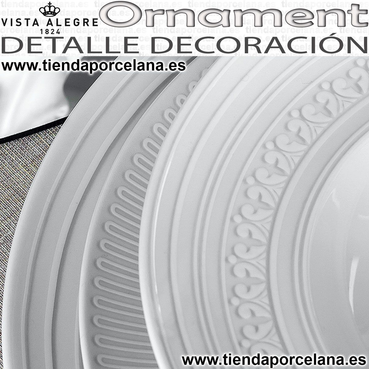 exhaustivo simpatía George Bernard Tienda Outlet vajillas rebajadas Ornament Vista Alegre 108 piezas servicios  Café y Consomé