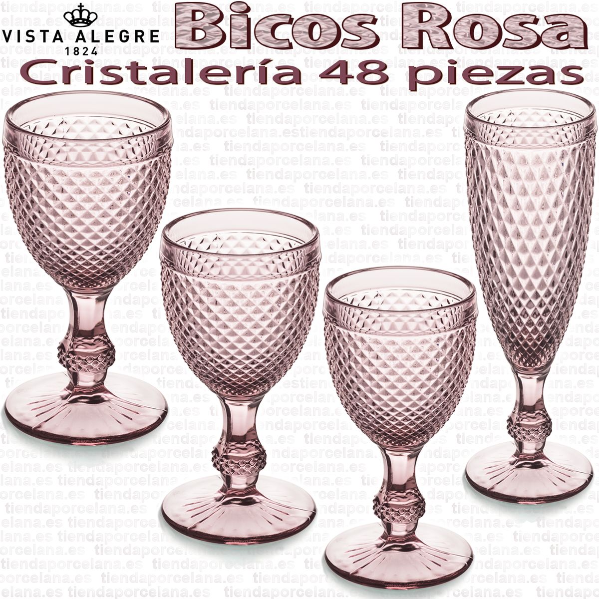 Las mejores ofertas en Copas de vino Rosa de Cristal