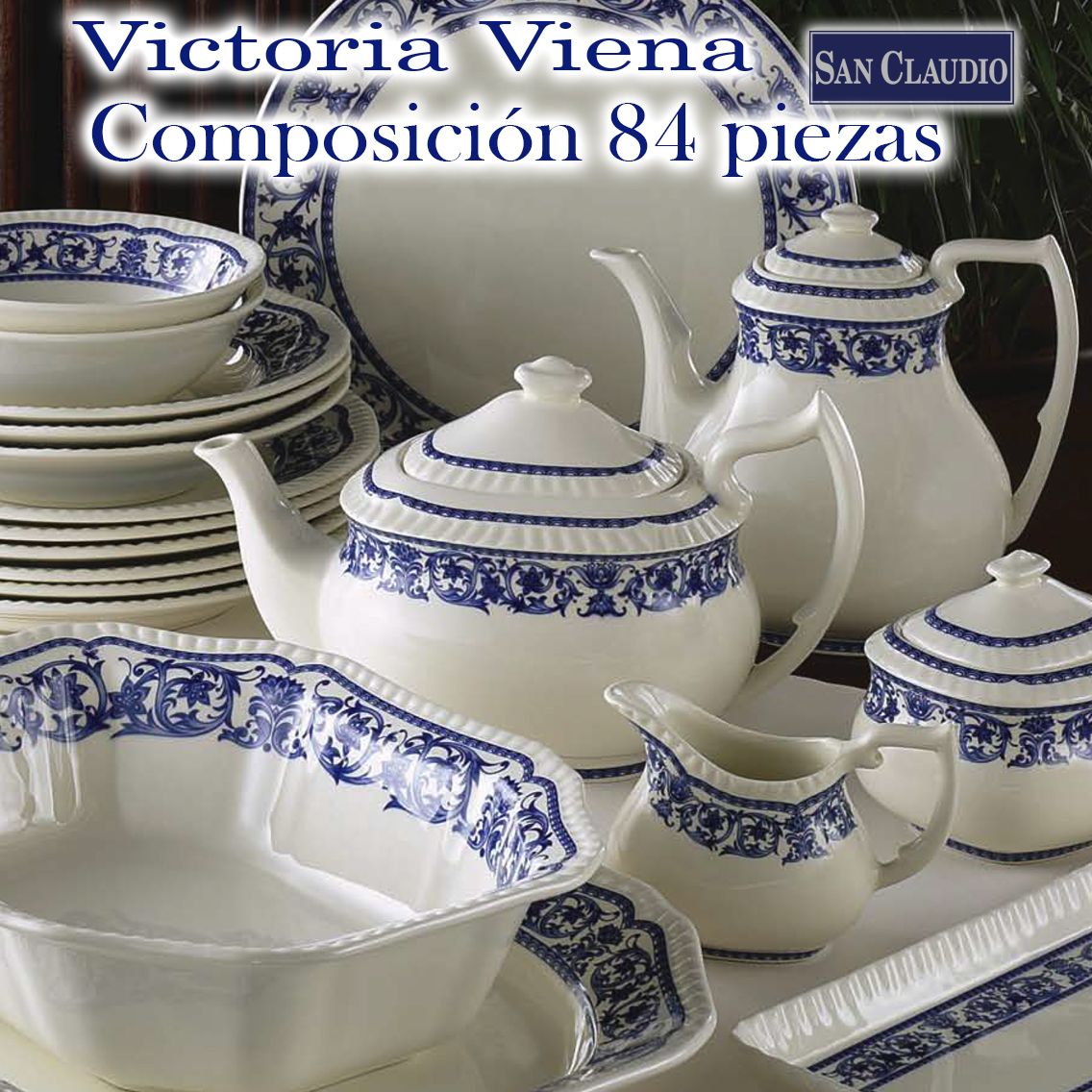 Vajilla san deals claudio victoria blanco