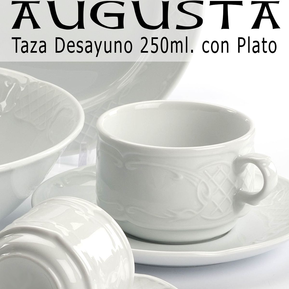 Juegos Desayuno Tazas Desayuno 250ml con Plato Augusta Pontesa