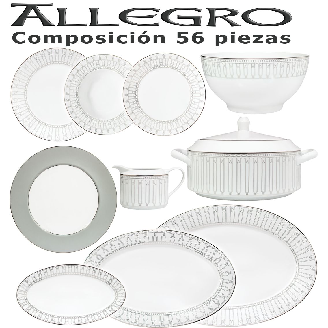 Vajilla 56 piezas 2025