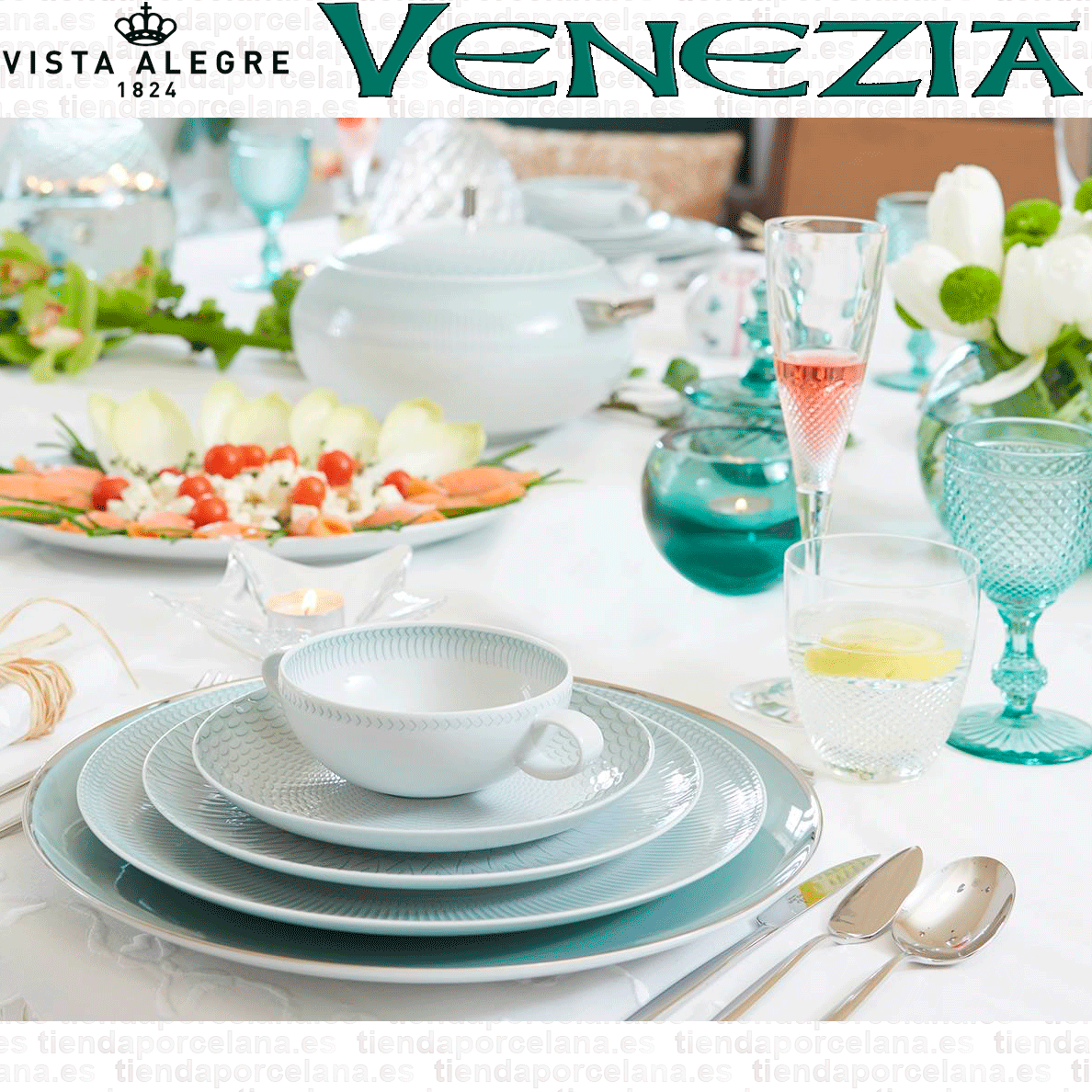VENEZIA Vajilla Cafe Consome 108 piezas Vista Alegre MEJOR PRECIO GARANTIZADO