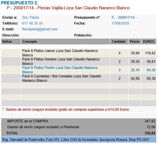 Vajilla san clearance claudio naranco blanco