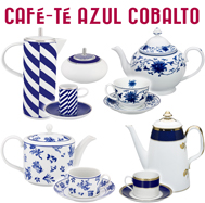 Juegos de Café y Té Decoración Azul Cobalto