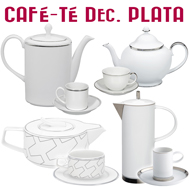 Juegos de Café y Té Decoración Plata / Platino