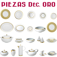 Platos y otras Piezas Decoración en Oro