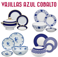 Vajillas Decoradas en Azul Cobalto