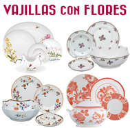 Vajillas Decoradas con Flores y/o Frutas