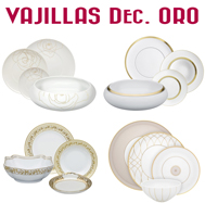 Vajillas Decoración en Oro