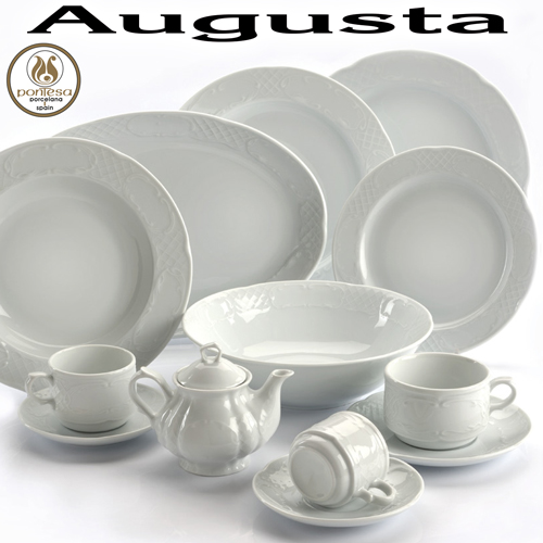 Tazas Desayuno 320ml con Plato Porcelanas Pontesa Melide SALVORA