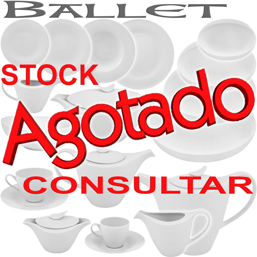 Vajillas Porcel Porcelanas Ballet Blanco uso diario personalizable con iniciales, logotipo o marca de empresa