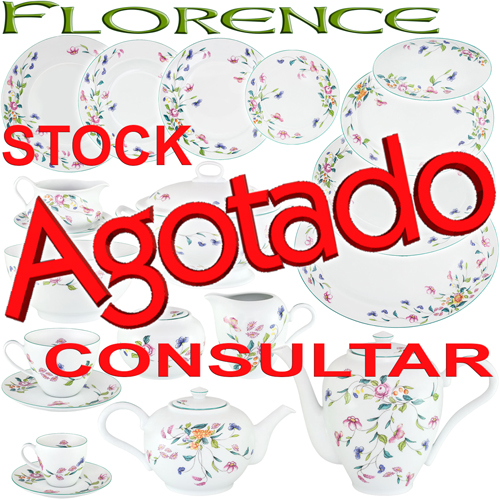 Vajillas Porcel Porcelana Florence Flores Vintage