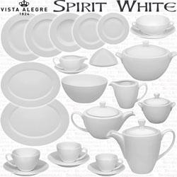 Vajilla Servicios de Cafe y Te y Juegos Consomé Vista Alegre Spirit Blanco White